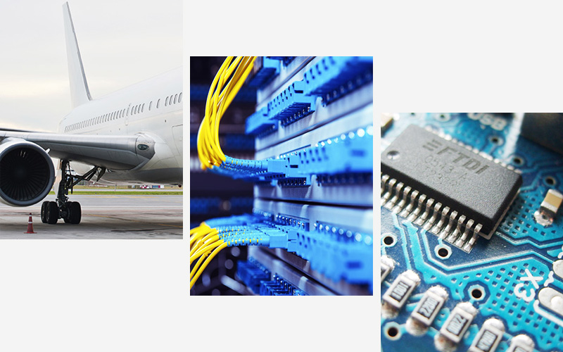 Aerospace Industry. Mobile Devices. Electronics-related Parts